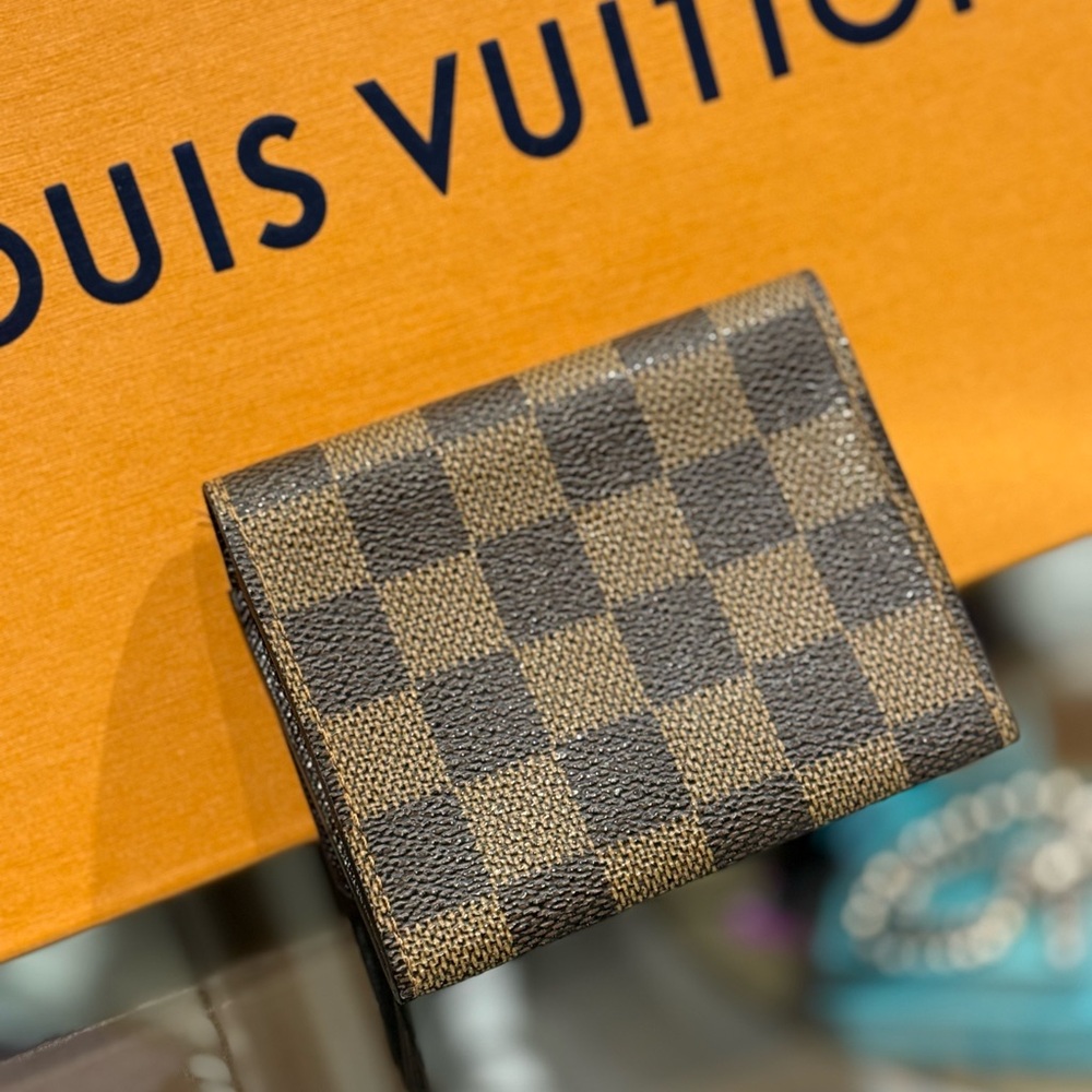 Louis Vuitton Damier Ebene Card Holder Small Wallet Bi Fold - Picture 2 of 5